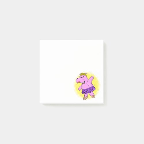 Ballerina Hippo With Tutu Post_it Notes