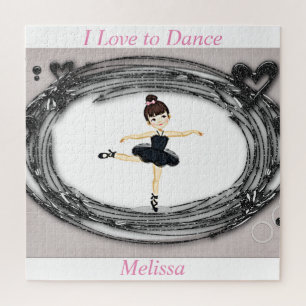 Ballerina - I Love to Dance Personalized Puzzle