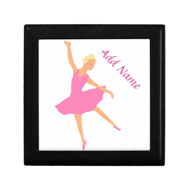 Ballerina in a Pink Tutu Gift Box (Front)