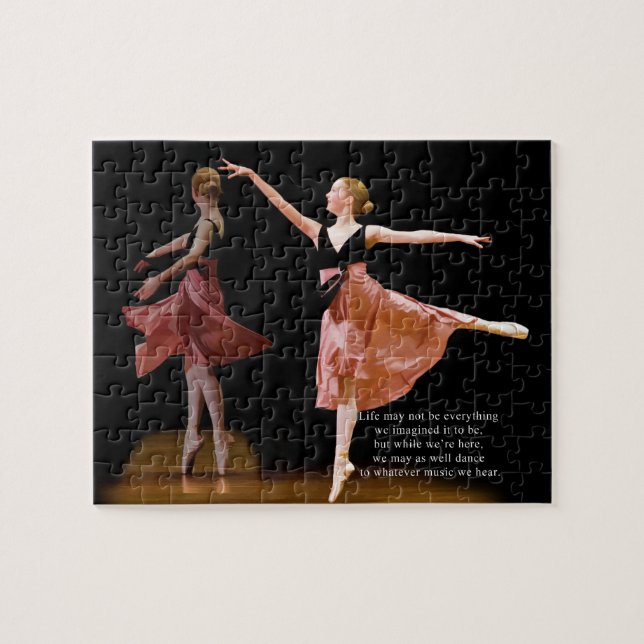 Ballerina in Black and Red Puzzle (Horizontal)