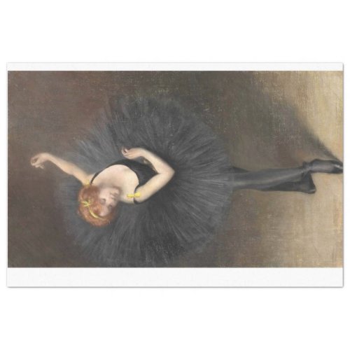 Ballerina in Black Decoupage Paper