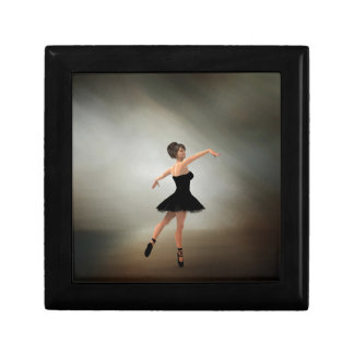 Ballerina in Black Dress Keepsake Box
