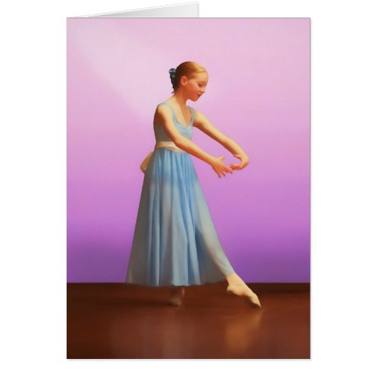 Ballerina in Blue Cards (Front)