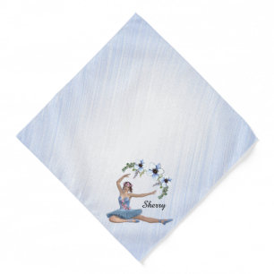Ballerina in Blue Personal Name Bandana