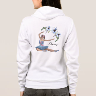 Ballerina in Blue Personal Name Hoodie