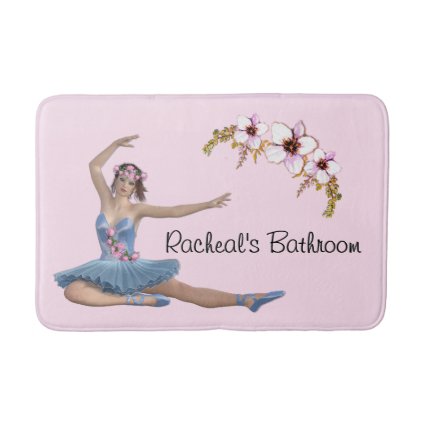 Ballerina in Blue Personal Name Pink