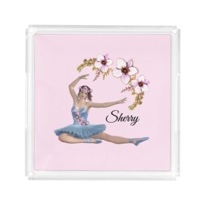 Ballerina in Blue Personal on Pink