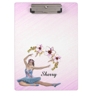 Ballerina in Blue Personal Pimk Clipboard