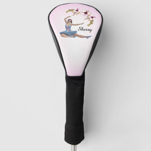 Ballerina in Blue Personal Pink Golf Head Cover