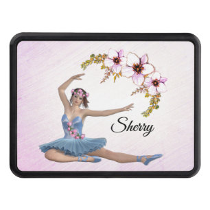 Ballerina in Blue Personal Pink Hitch Cover