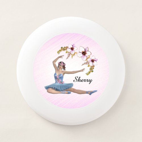 Ballerina in Blue Personal Pink Wham_O Frisbee