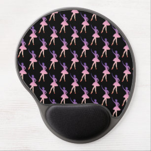 Ballerina in modern geometric design gel mouse pad
