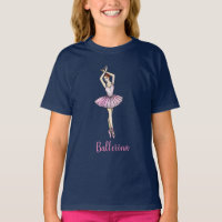 Ballerina in Pink Dress and Pointe Toe Shoes