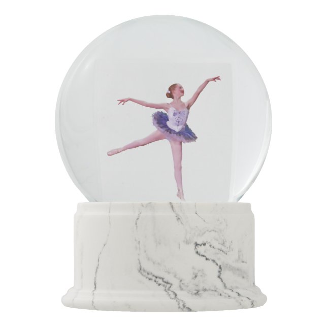 Ballerina in Purple and White Snow Globe (Front)