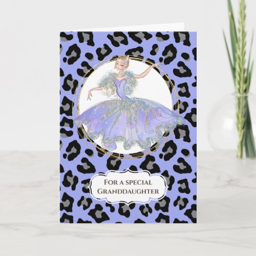 Ballerina in purple granddaughter opard card