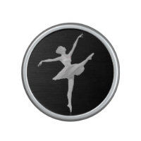 Ballerina in Silver and Black Bluetooth Speaker