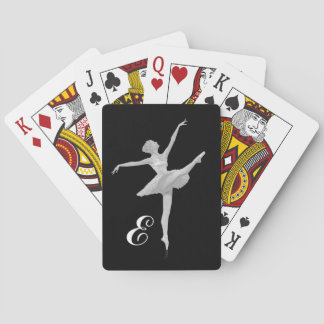 Ballerina in Silver and Black with Monogram Poker Cards