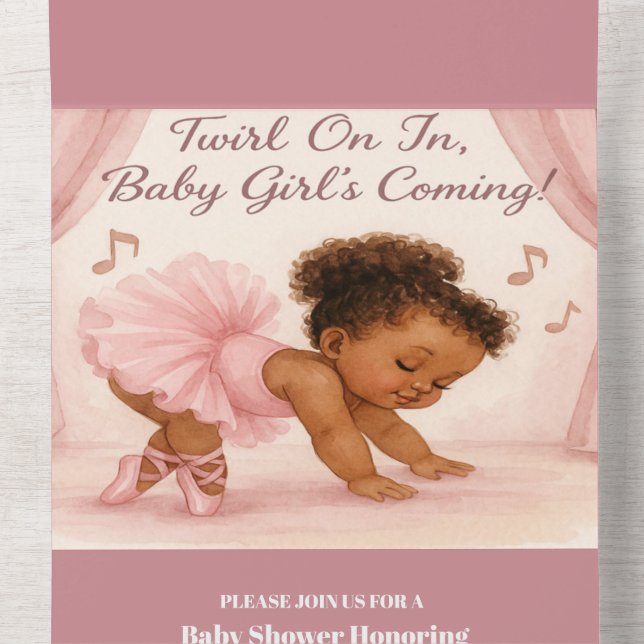 Ballerina in the Making All In One Invitation (Inside Middle)