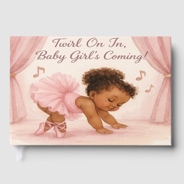 Ballerina in the Making Foil Guest Book (Front)