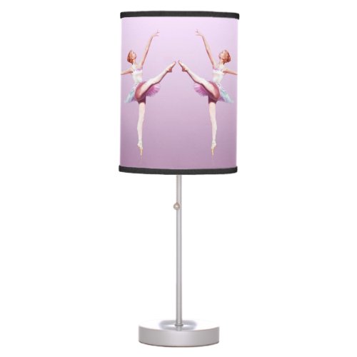 Ballerina in White and Pink Table Lamp