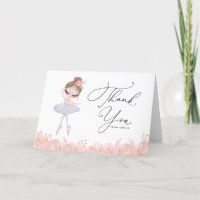 Ballerina in White Dress Floral Birthday