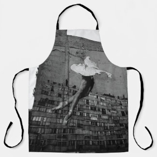 BALLERINA IN WHITE DRESS MURAL APRON