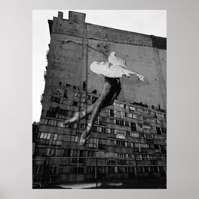 BALLERINA IN WHITE DRESS MURAL POSTER (Front)