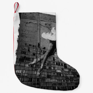 BALLERINA IN WHITE DRESS MURAL SMALL CHRISTMAS STOCKING