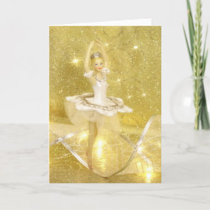 Ballerina in white (Vertical) Holiday Card