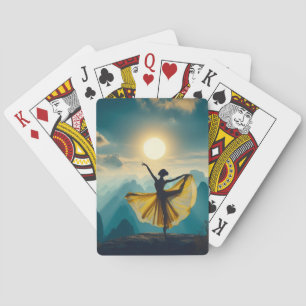 Ballerina In Yellow  Poker Cards