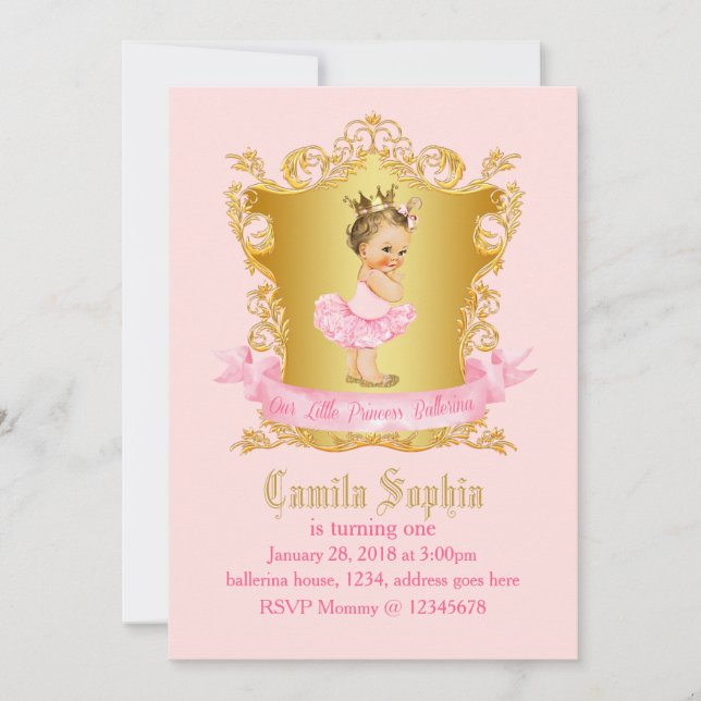 Ballerina Invitation (Front)