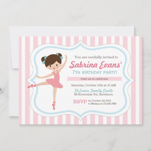 Ballerina Invitation / Ballet Invitation
