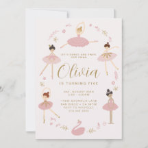 Ballerina Invitation • Ballet Invitation • Modern