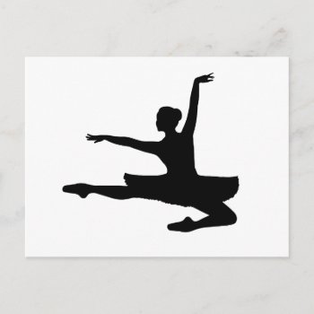 Ballerina JetÉ (ballet Dancer Silhouette) ~ Postcard by TheWhippingPost at Zazzle