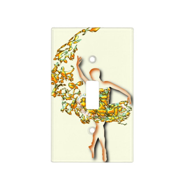 Ballerina Light Switch Cover Ballet Dancer Girl (Front)