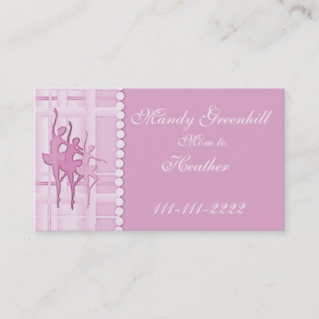 Ballerina Mommy Calling Card (Front)