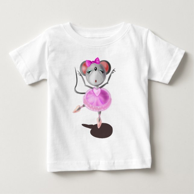 Ballerina Mouse Baby T-Shirt (Front)