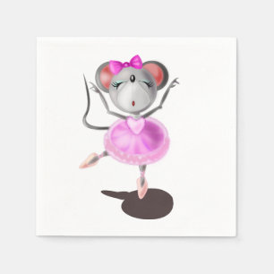 Ballerina Mouse Ballet Dancer Funny Napkins