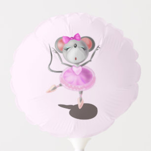 Ballerina Mouse Balloon Happy Ballet Dancer