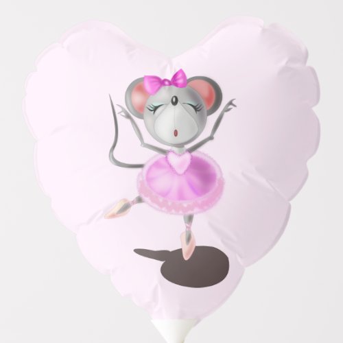Ballerina Mouse Balloon Happy Ballet Dancer