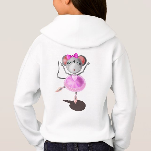 Ballerina Mouse Kids' Hoodie (Back)