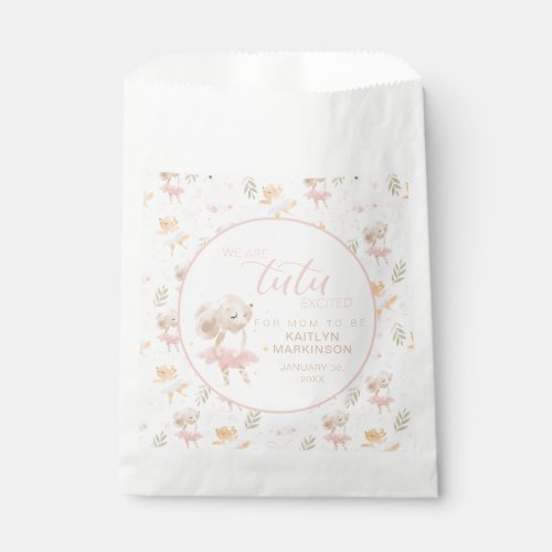 Ballerina Mouse Tutu Excited Baby Shower Favor Bag