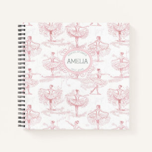 Ballerina Moves Pattern Pink ID738 Notebook