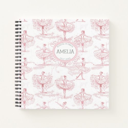 Ballerina Moves Pattern Pink ID738 Notebook