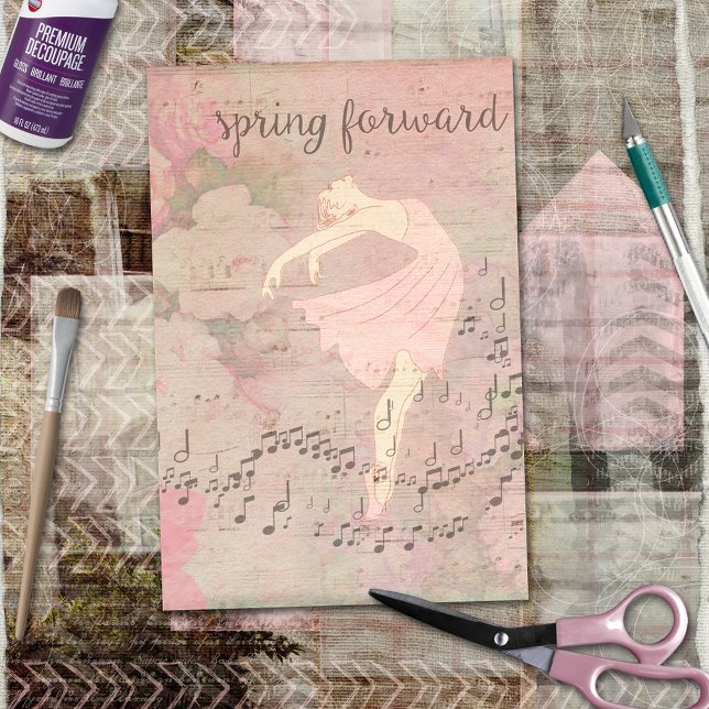 Ballerina Musical Spring Forward Decoupage Tissue Paper (Creator Uploaded)