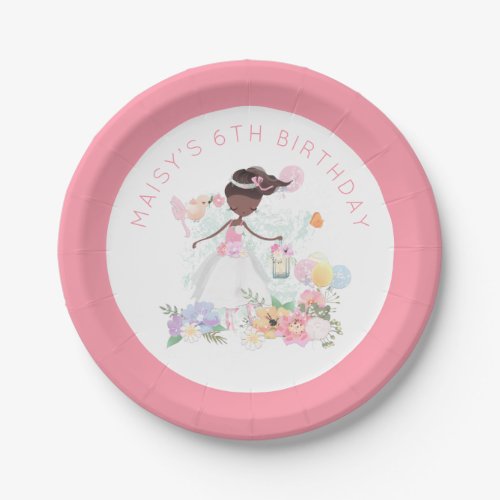 Ballerina Name 6th Birthday Girl Party Paper Plates