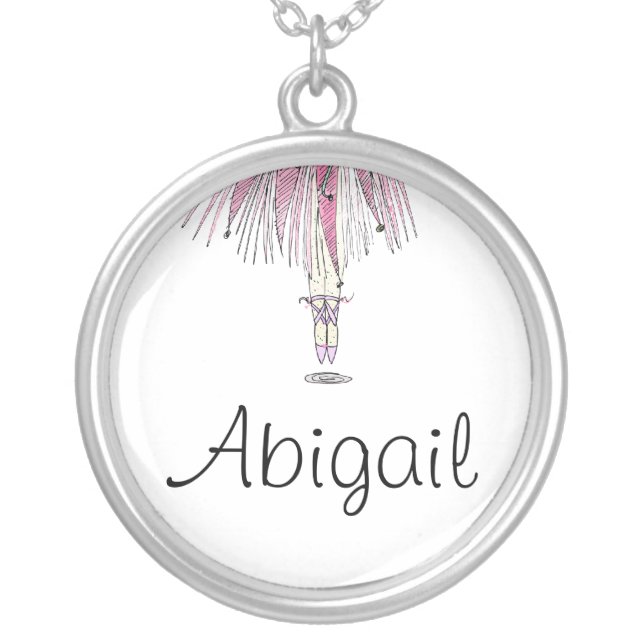 Ballerina Necklace With Name ABIGAIL (Front)