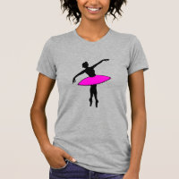 Ballerina Neon Ballet Dancer Silhouette Hot Pink