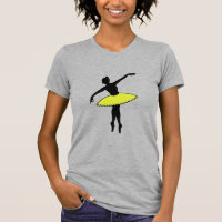 Ballerina Neon Ballet Dancer Silhouette Yellow