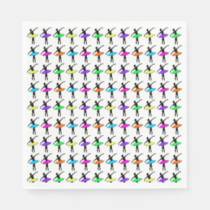 Ballerina Neon Ballet Dancers Dance Birthday Party Napkins